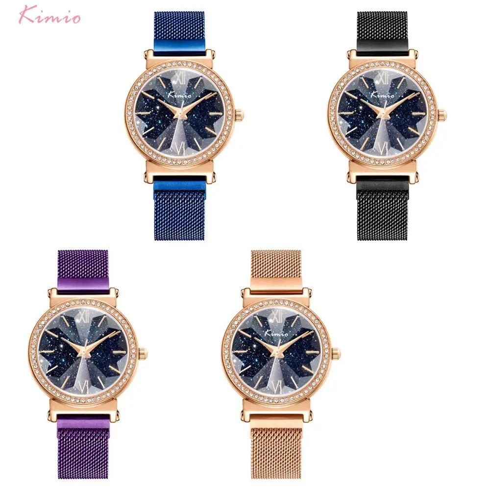 

NO.2 Brand Women Waterproof Starry Sky Watches Ladies Rose Gold Magnetic Buckle Quartz Watch 2019 New Luxury Big Dial Watch