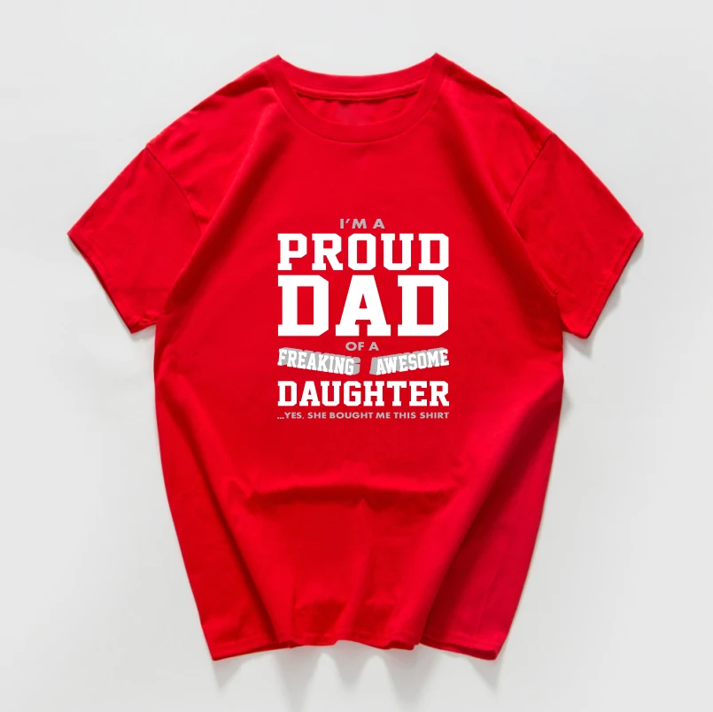 Забавная Мужская футболка с надписью я гордый папа чудаковатой дочери awesonme