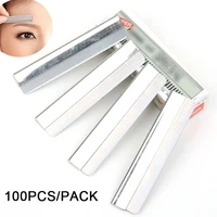 profession eyebrow razor stainless steel microblading 100pcs eyebrow trimmer brow shaving trimmers make up tools drop shipping