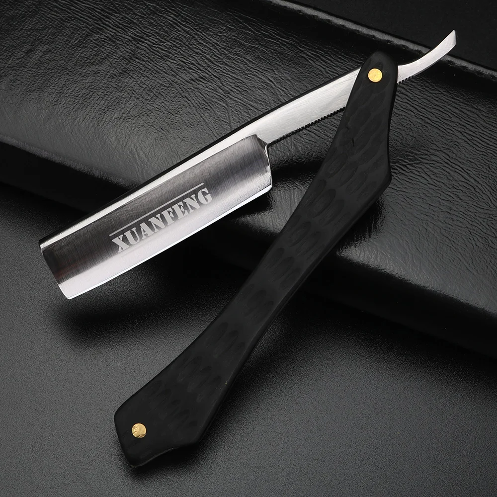 

XUAN FENG black wooden handle, folding razor, high hardness and sharp straight razor, men's razor