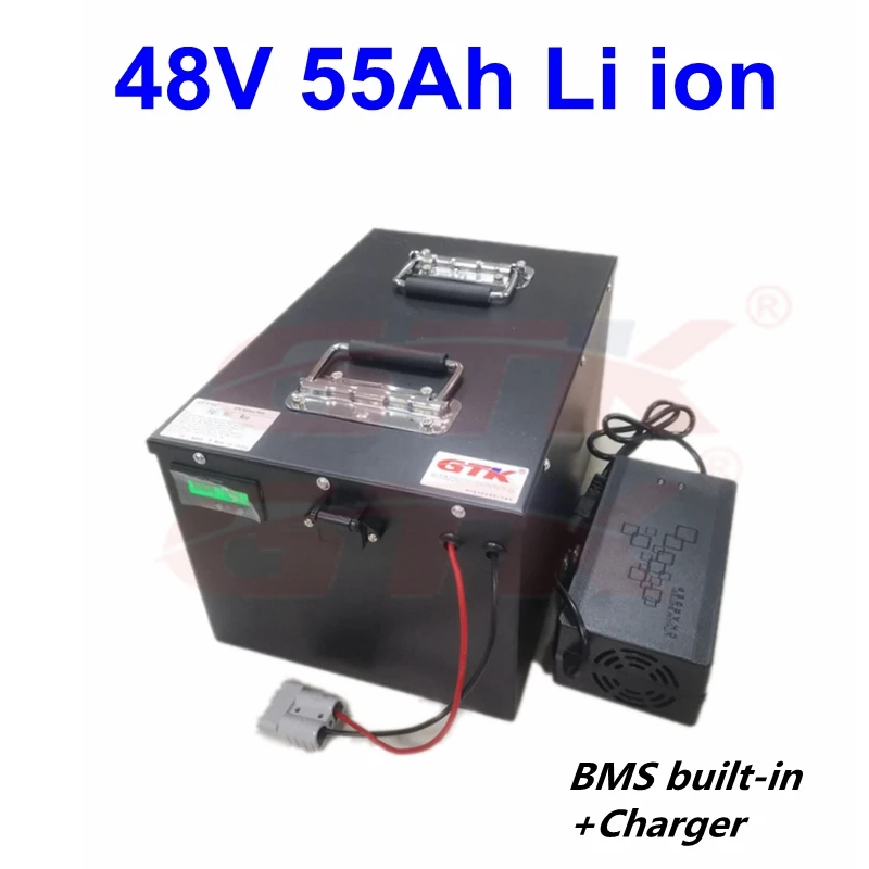 48 В 55 Ач smart bms 60A штепсельная вилка европейского стандарта другие разъемы 3