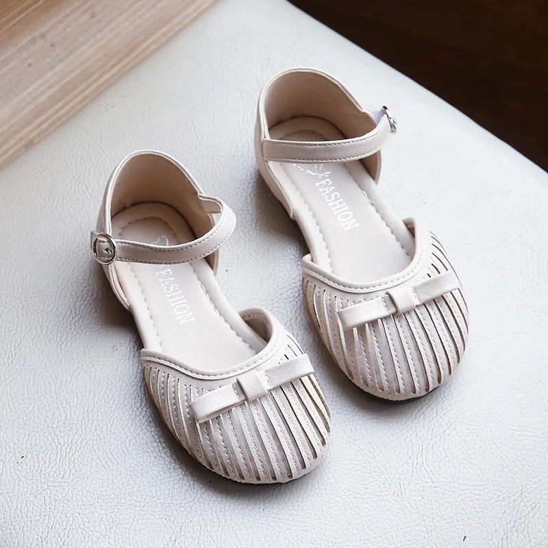 

2021 Spring New Little Girl Korean Version Of Bowknot Soft Bottom Baby Fashion Non-Slip Princess Shoes Girls Sandals