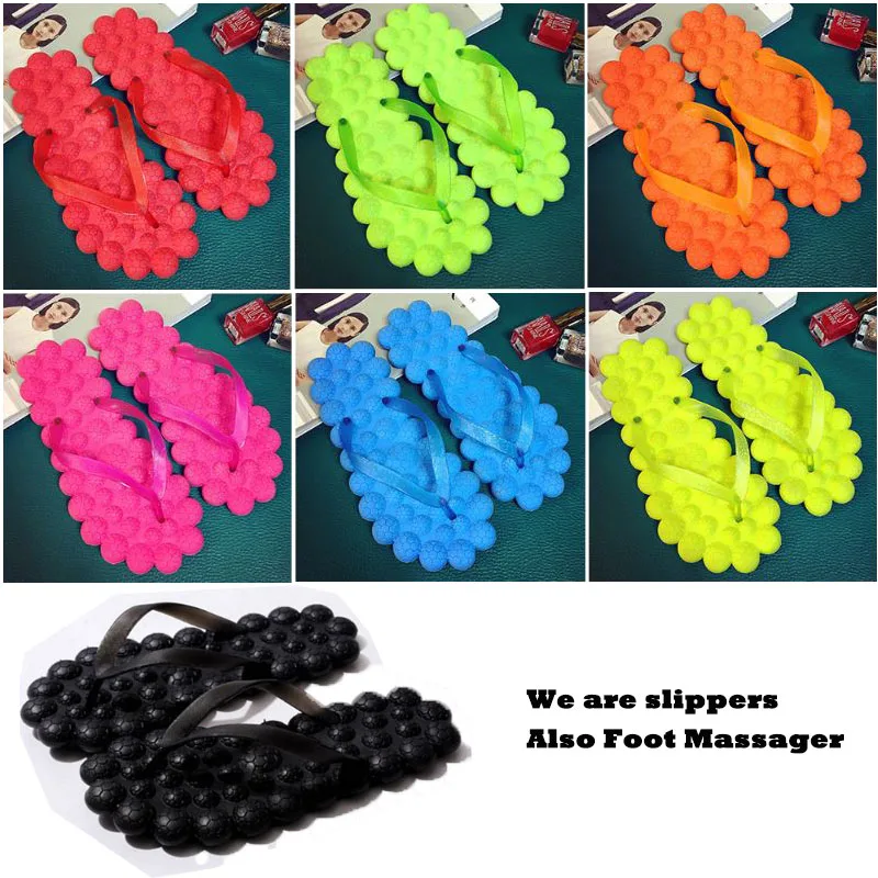 

Home Reflexology Massage Slippers Women Foot Massager Detox Non-slip Relax Men Bath Beach Slipper Acupuncture Massage Therapy