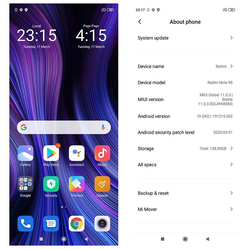Глобальная версия Xiaomi Redmi Note 9S 9 S 6 ГБ ОЗУ 128 Гб ПЗУ Восьмиядерный Snapdragon 720G камера 48