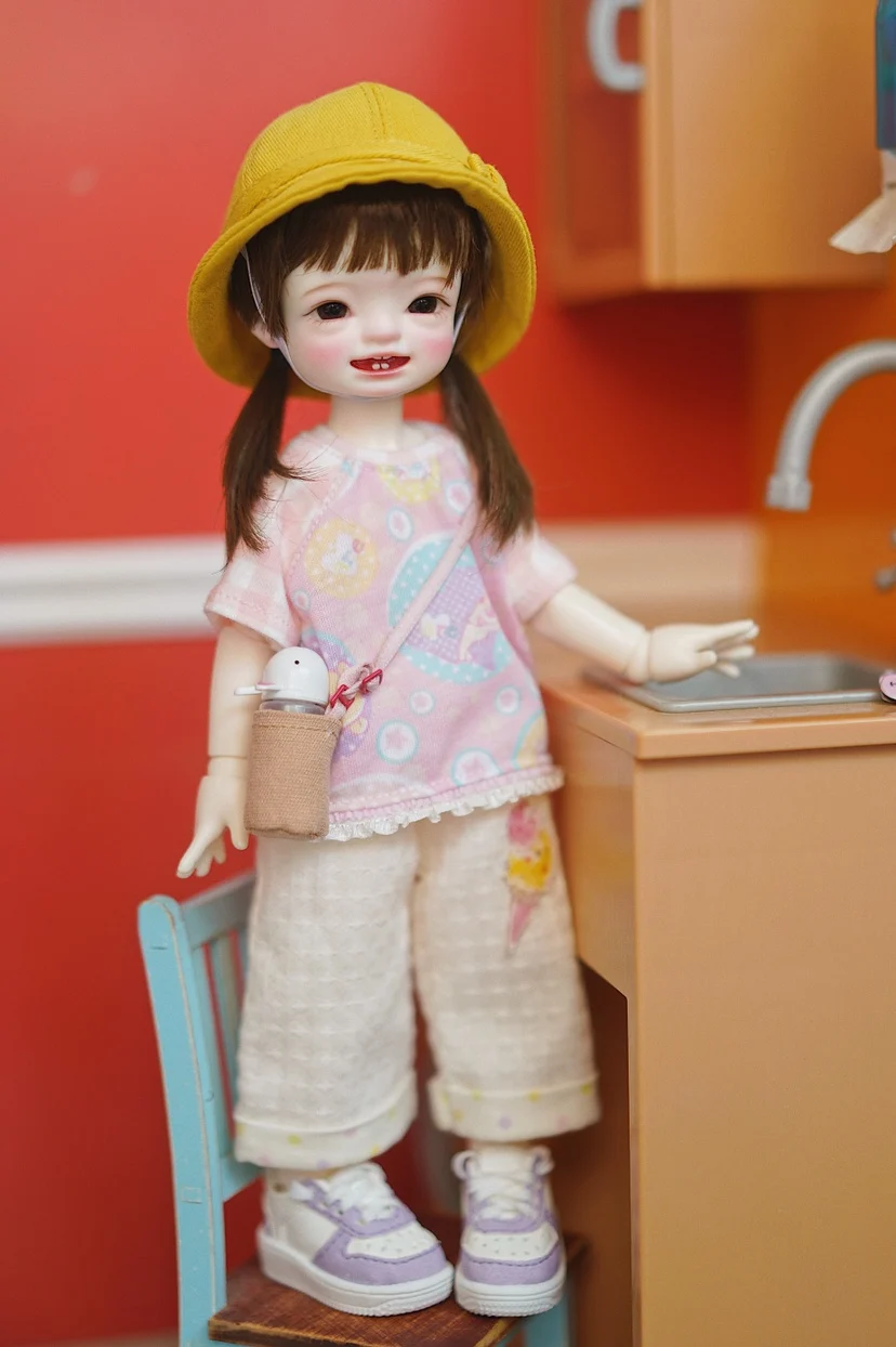 Одежда для куклы BJD футболка с мультяшным рисунком рубашка шорты коротким