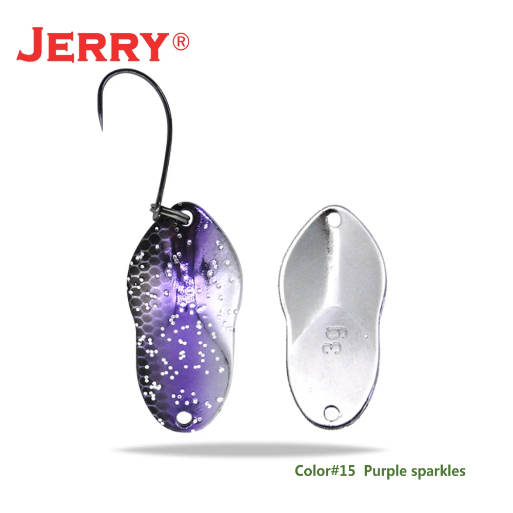 purple sparkles Jerry 2 г 3 г микро рыболовные приманки сверхлегкие латунные металлические жесткие приманки один крючок пресноводная зона форель Щука окунь ложка безделушка pesca - Цвет: purple sparkles