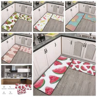 multicolor fruit pattern print floor mats kitchen rug sets carpets twopiece non slip stylish decoration on the bar counter