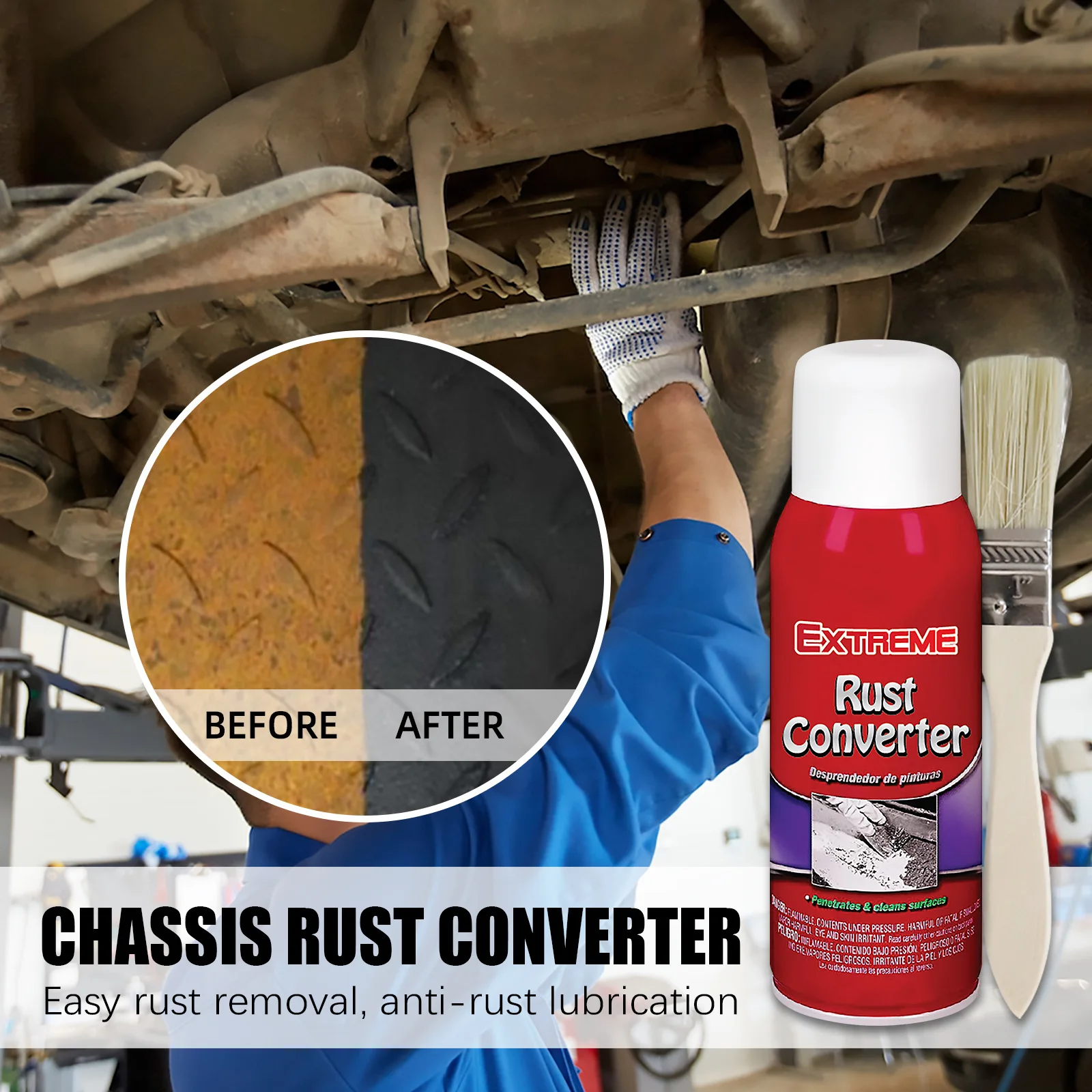 

100ml Car Anti-rust Rust Remover Paste Multi Purpose Chassis Rust Converter Repair Protect Iron Metal Surfaces Maintenance Clean