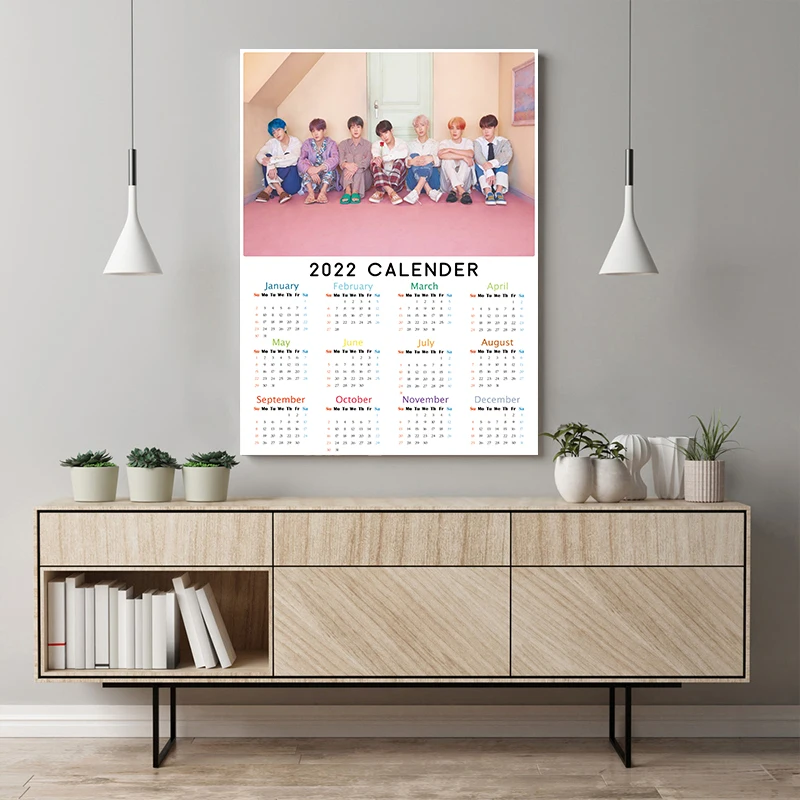 Новинка 2022 плакат с календарем южнокорейский мальчик группы Bts современный стиль
