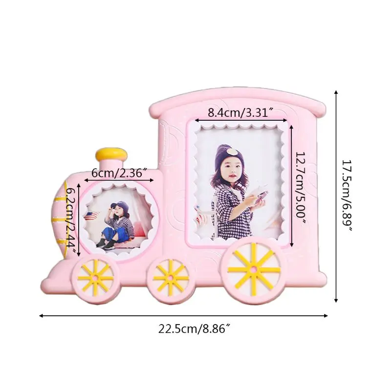 Детская мультяшная фоторамка в форме поезда для новорожденного возраста