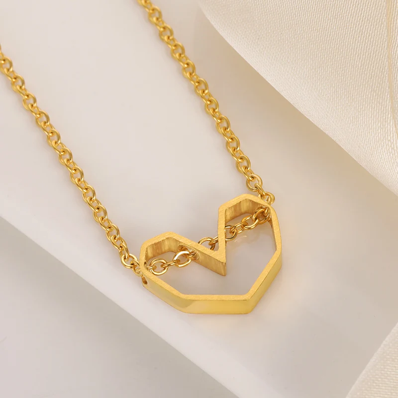 Оптовая продажа 10 шт. романтические украшения из нержавеющей стали 2021 золотой