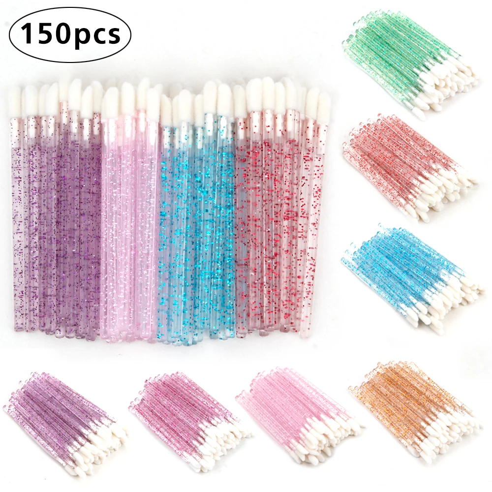 

50/150 шт одноразовые кисти для макияжа губная помада блеск для губ палочка тени для век аппликатор Косметика кристалла кисти для ресниц аксес...
