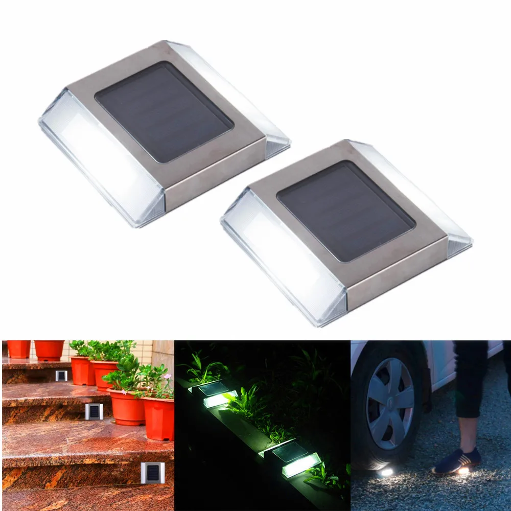 Напольный светильник на солнечной батарее 2 светодиода водонепроницаемый