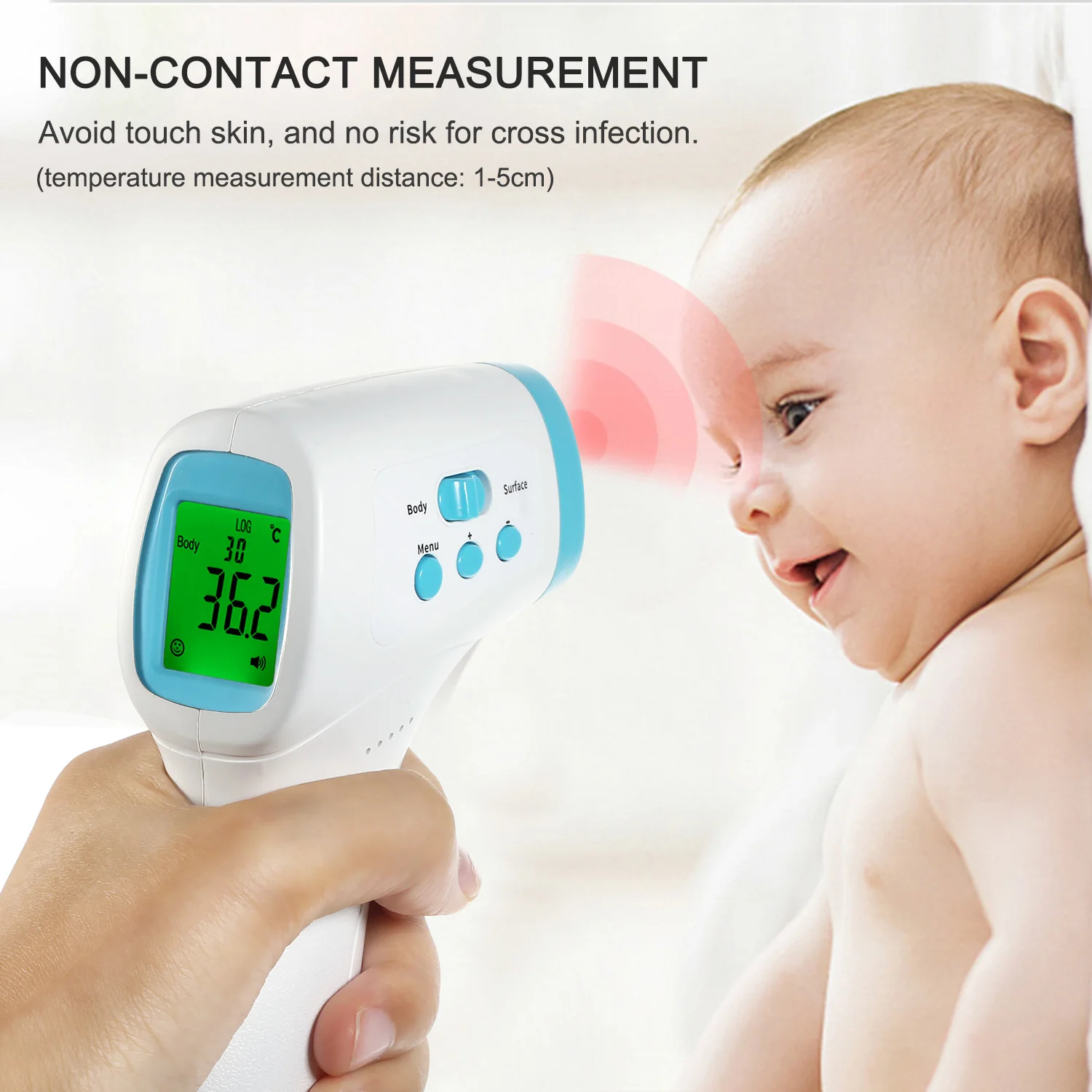 Цифровой инфракрасный температурный инструмент KKMOON Бесконтактный детский для