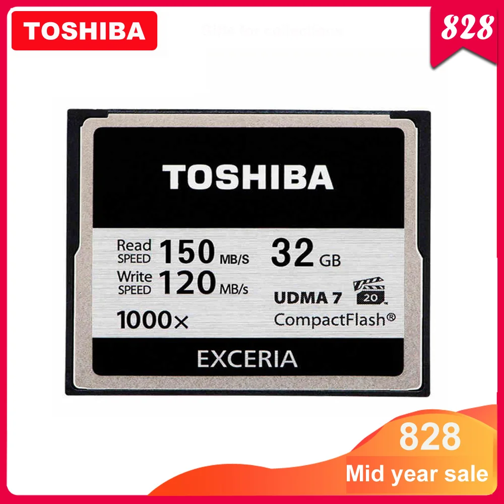 Оригинальная карта памяти TOSHIBA EXCERIA Compactflash 32 Гб Скорость чтения до 150 МБ/с./с UDMA7 1000X