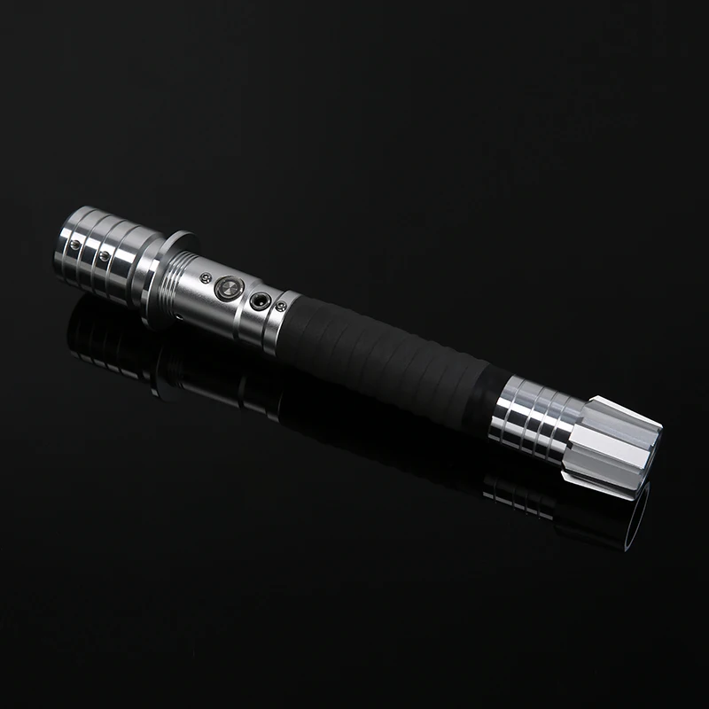 Sable de luz l&aacute;ser dos en uno para ni&ntilde;os, espada l&aacute;ser con empu&ntilde;adura de Metal con hoja de Pc, juguete Led, Rgb/Neo Pixel-1