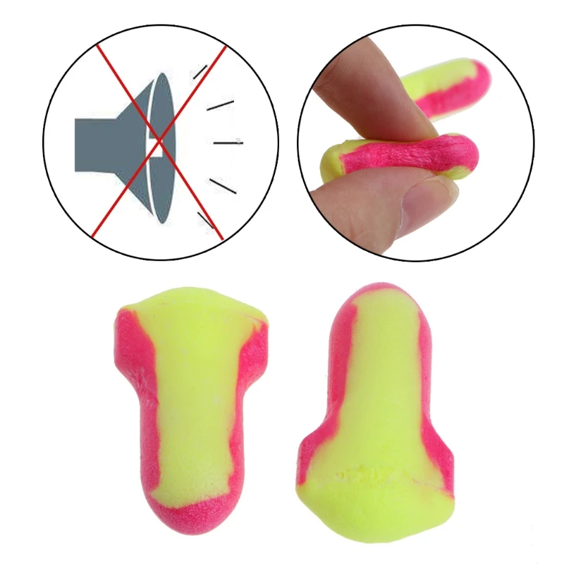 

H8WA 10 Pairs Disposable Soft Foam Earplugs Snore-Proof Sleep Ear Protector No Cords