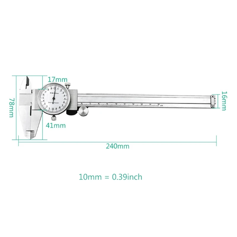 

Metric Gauge Precision Dial Vernier Caliper Measuring Tool 0-150mm Shock-proof R9JC