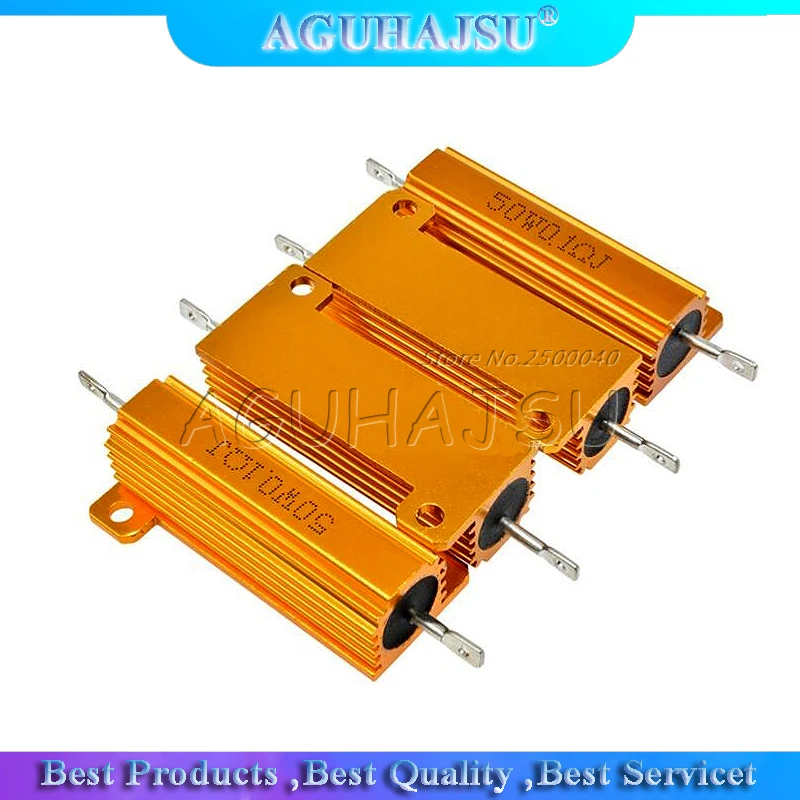 50 Вт алюминиевый силовой металлический корпус с проволочным резистором 0 01 ~ 100 к 05