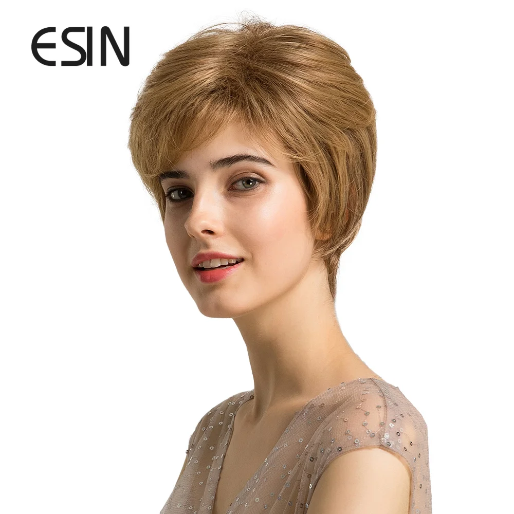 ESIN Женский синтетический парик из канекалона Холодный серый цветс темными