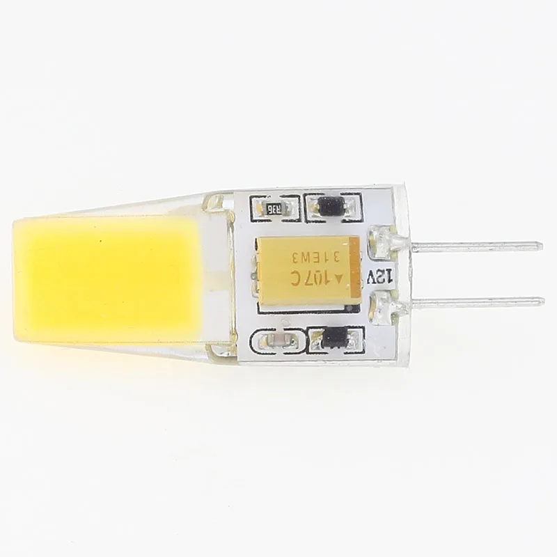 Капсула G4 LED BI PIN IP защита 1508COB SMD супер яркий 12VDC/12VAC чистый белый теплый 4 Вт RV