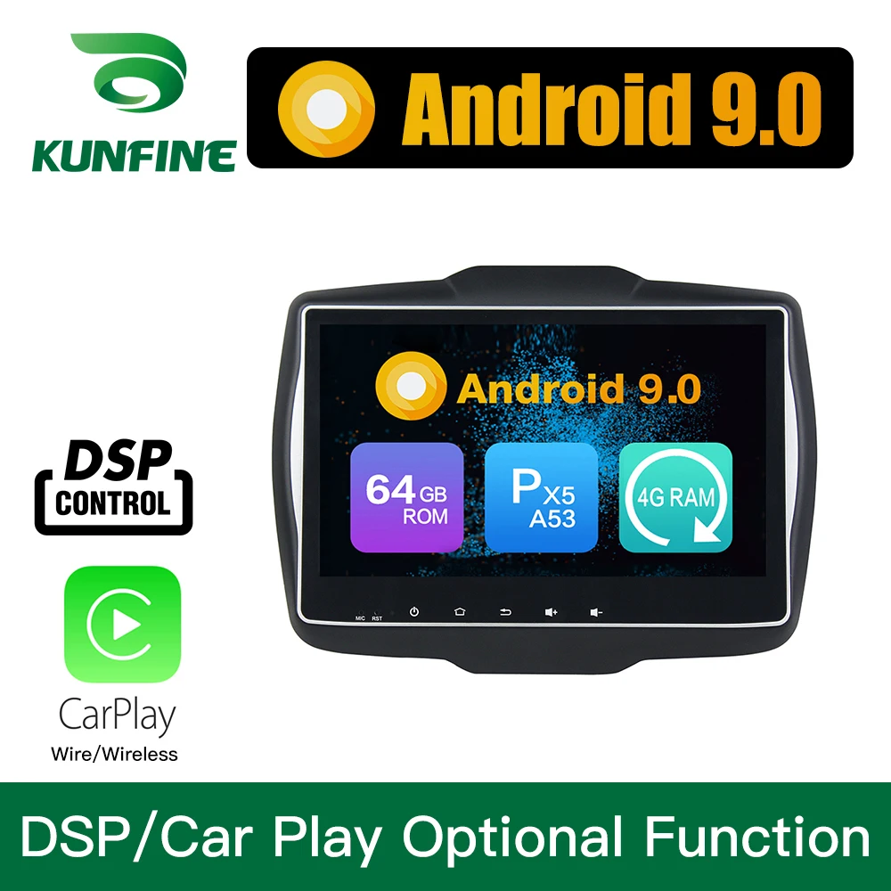 Android 9,0 Octa Core 4 Гб Оперативная память 64 Гб Встроенная память автомобильный DVD gps навигационный мультимедийный плеер автомобиля стерео для Jeep Renegade радио