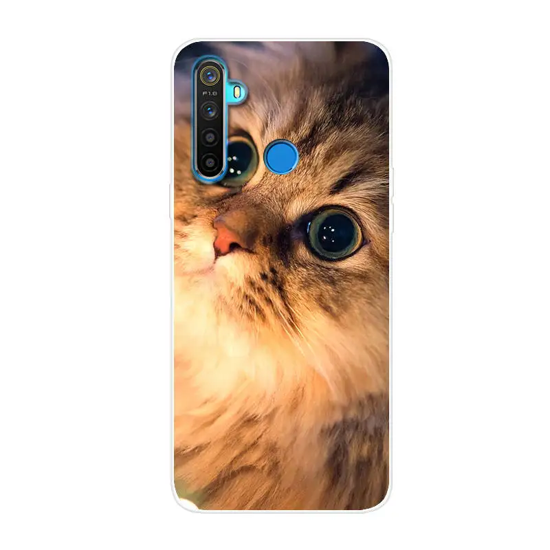 Мягкий чехол для Realme 5 мультяшный Силиконовый ТПУ телефона Oppo Realme5 RMX1911 задняя