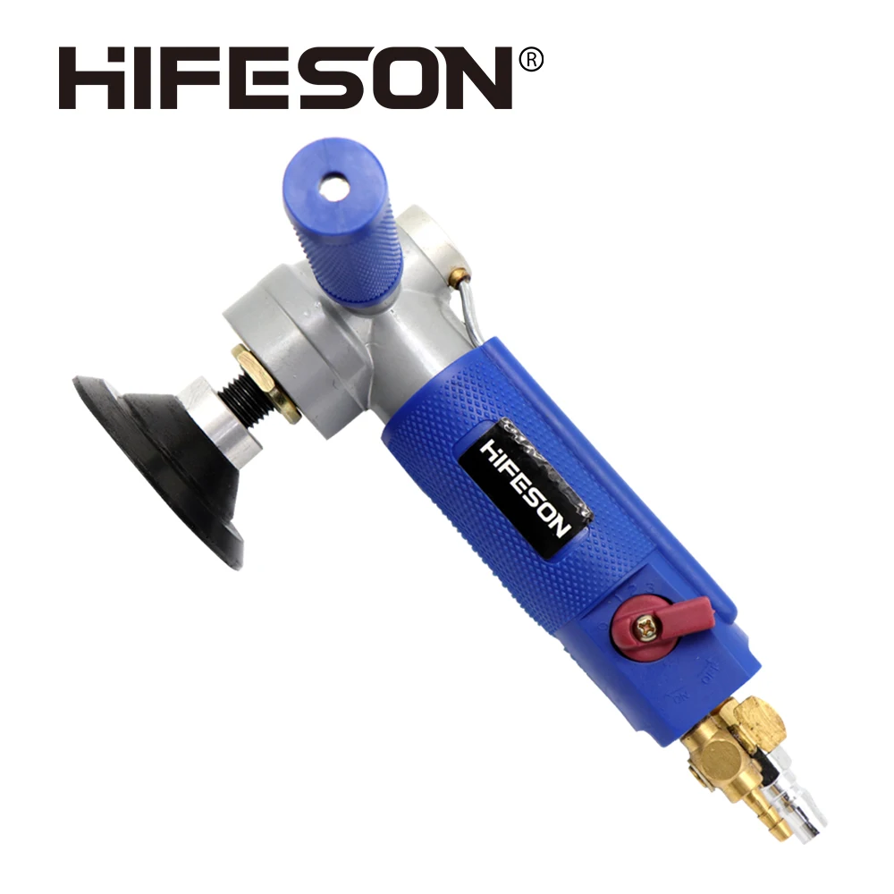 

HIFESON 3 Inch Air Pneumatic Sander Water-feed Mill Wet Polisher Tool Machine for Marble Quartz Granite Stone Polishing