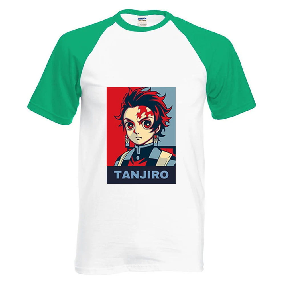

Demon Slayer Tanjiro Kamado T Shirt Homme Vintage Short Sleeve Tee Kimetsu No Yaiba T Shirts Summer Tshirts Round Neck Tops