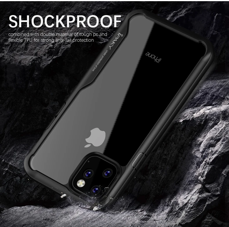 Для apple iphone 11 pro max Чехол iPaky силиконовый акриловый Гибридный противоударный прозрачный чехол iphone 11 6,1 pro 5,8 max чехлы