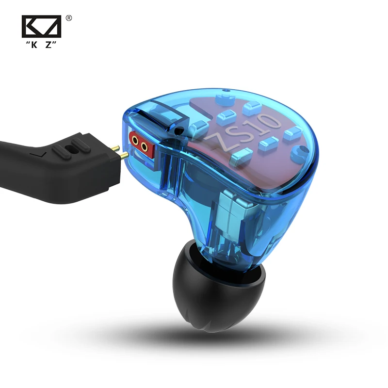 2017 KZ ZS10 4BA + 1DD Внутриканальные наушники Гибридные динамические арматурные