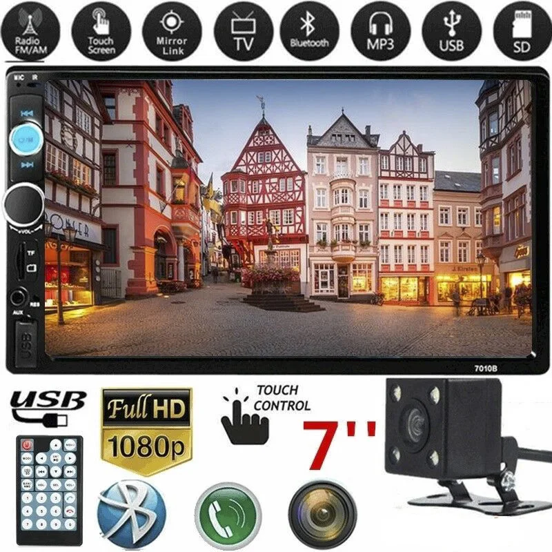 Автомобильный радиоприемник HD " сенсорный экран стерео USB Bluetooth 12 В 2 Din FM ISO power Aux вход Авто MP5 плеер SD USB дропшиппинг