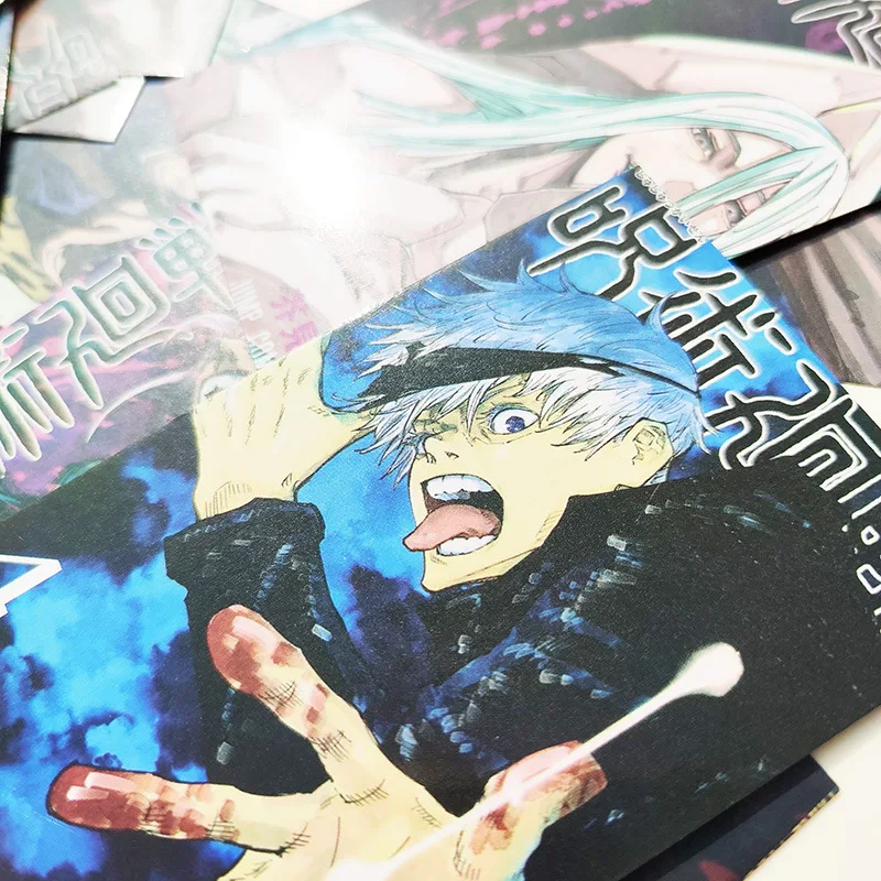 

16pcs/set Anime Jujutsu Kaisen Gojou Panda Kugisaki Nobara Figure Postcard Toy Magic Paper Collection Lomo Card Toy Fans Gifts