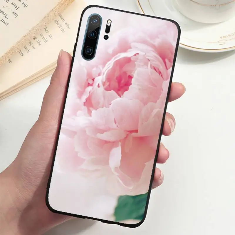 

Pink Purple Peony Flower Phone Case For Huawei P20 P30 P40 lite Pro P Smart 2019 Mate 10 20 Lite Pro Nova 5t