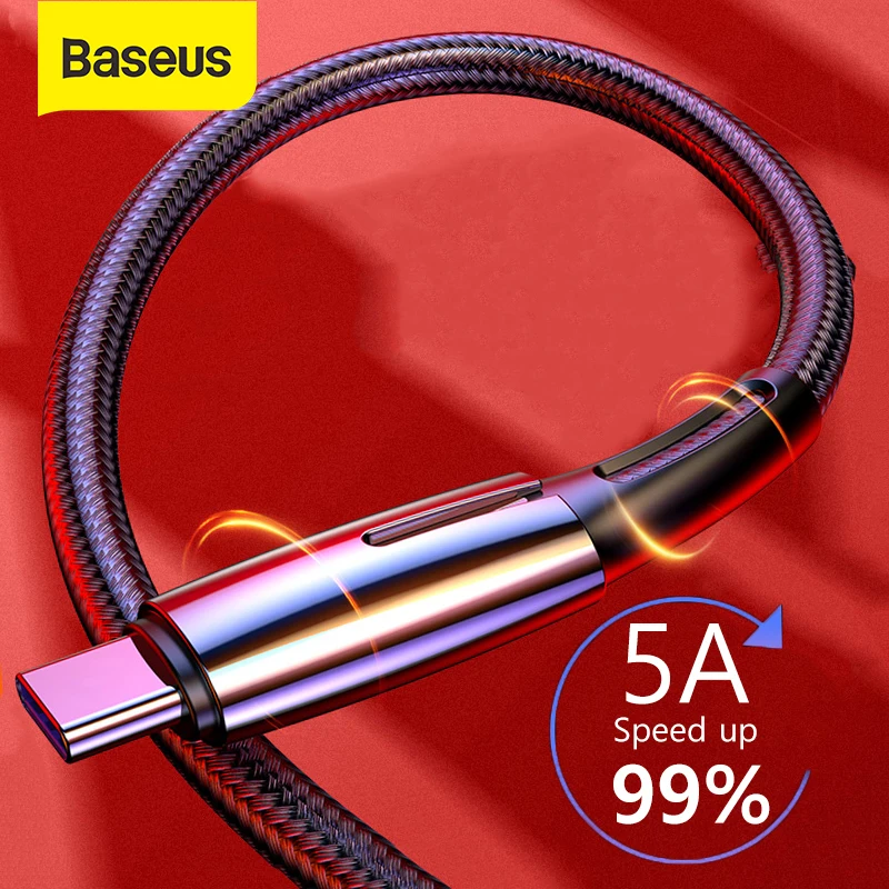 Кабель зарядный Baseus USB Type C с поддержкой быстрой зарядки 5 А|Кабели для мобильных
