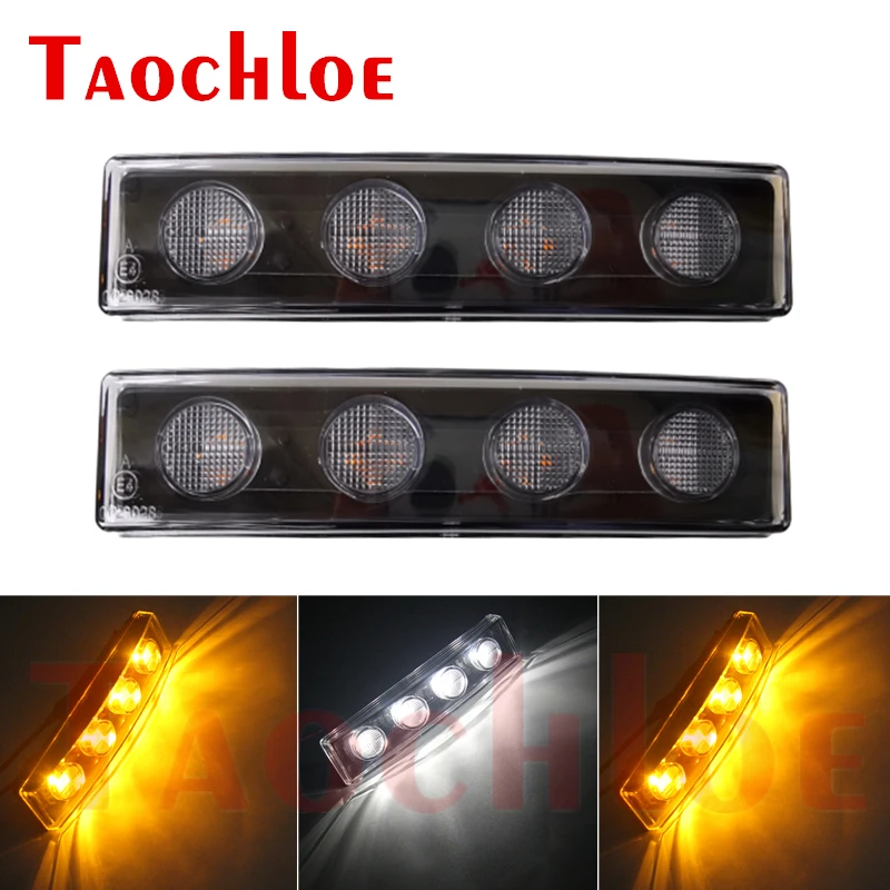 2 шт. 24 В Белый янтарсветодиодный светодиод габаритные огни для Scania тяжелый