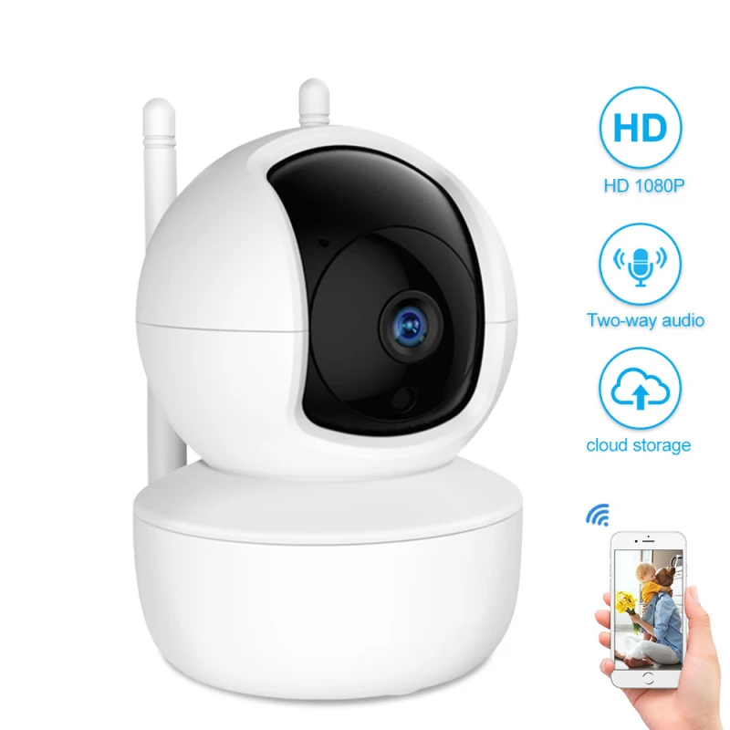 1080P WIFI PTZ мини IP камера Умный дом Беспроводная CCTV HD видеонаблюдения Двусторонняя