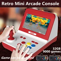 mini 4 37 0 inch dual core big rocker retro arcade console build in 9000 game arcade neogeocp1cp2gbcgbsensnessmd mp3 mp4