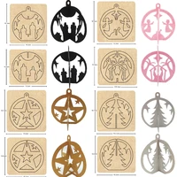christmas bell pendants christmas tree fashion jewelry handwork wooden mold candles stars wood dies leather cloth paper craft
