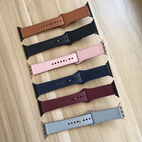 Ремешок для apple watch ремешок из натуральной Кожаный ремешок 42 мм, 38 мм, ремешок для наручных часов iwatch, Версия 44 мм 40 мм 5/4/3/2/1 браслет аксессуары