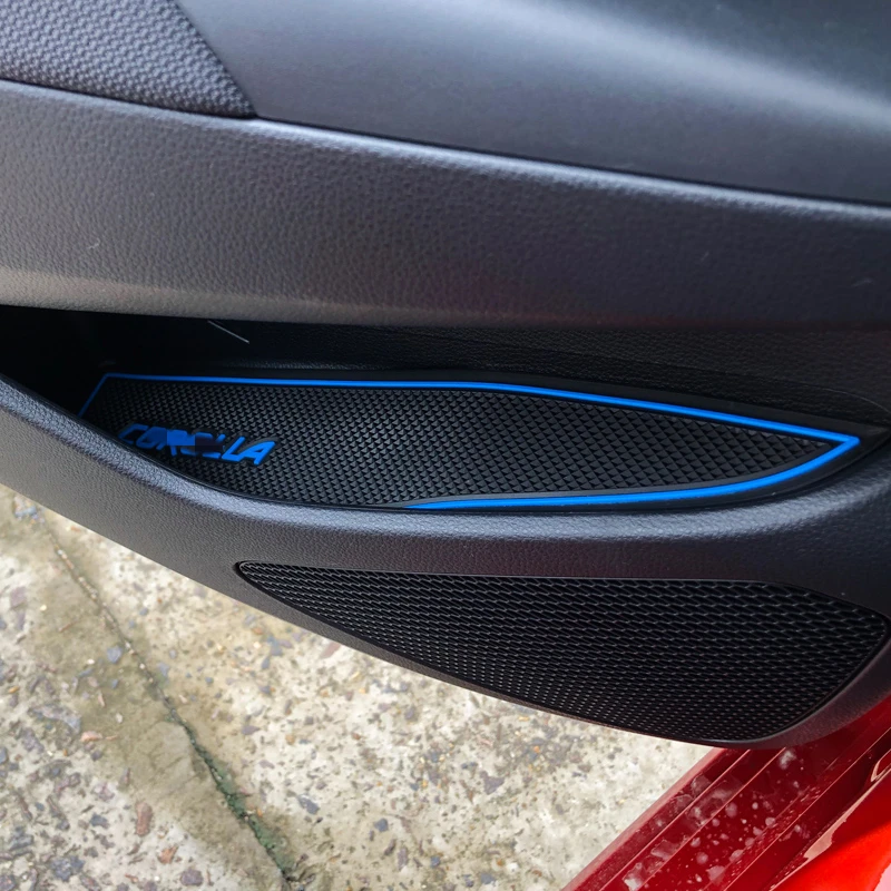 Нескользящий Резиновый коврик для чашки дверной с желобом Toyota Corolla E210 210 2019