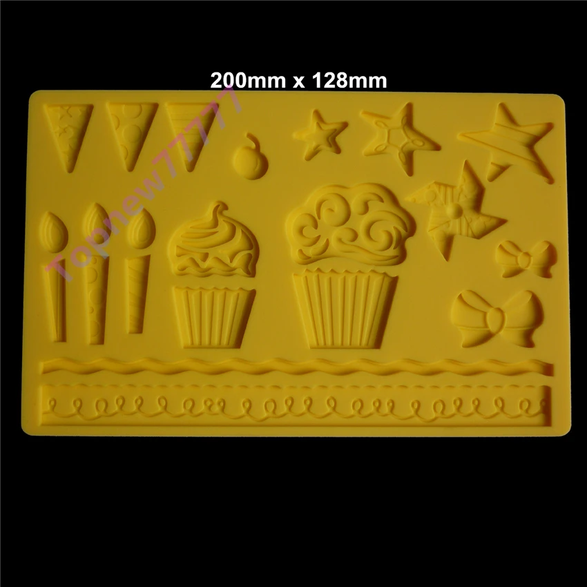 

100% SGS Silicone Ice Cream Star Edgings Lace Model DIY Fondant Cake Tools 2143