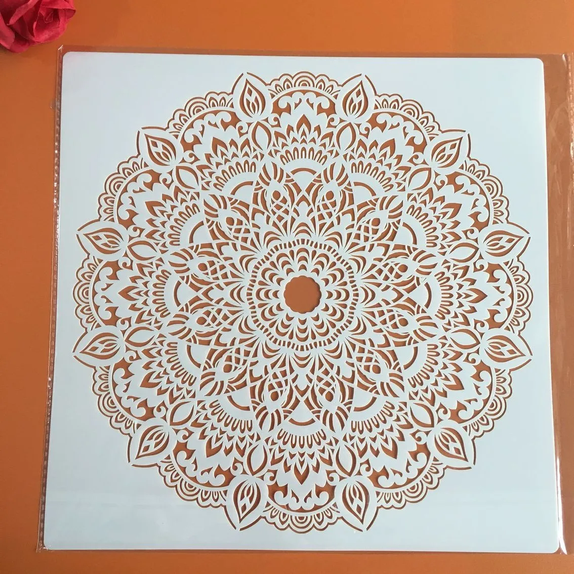 

30 *30cm size diy craft mandala mold for painting stencils stamped photo album embossed paper card on wood, fabric,wall stencil