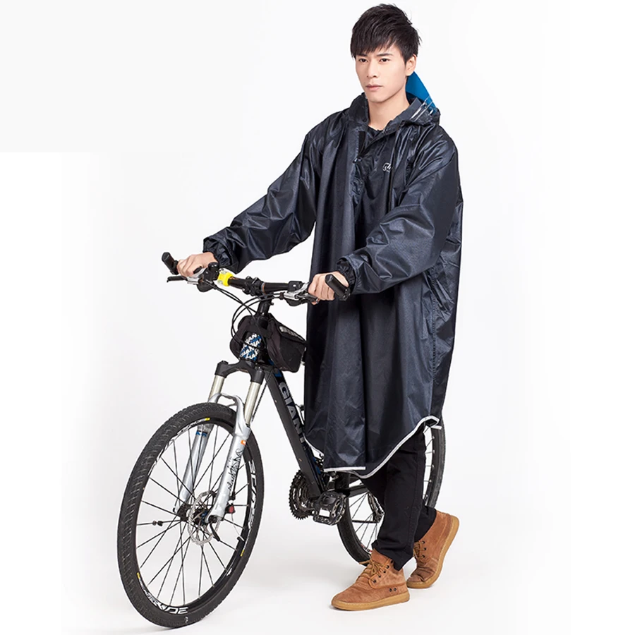 Открытый водонепроницаемый черный дождевик женский непроницаемый