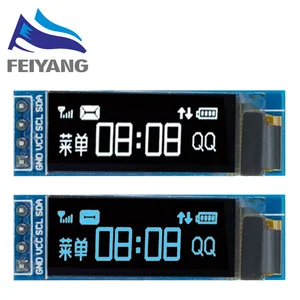10 шт. 0,91 дюйма O светодиодный модуль 0,91 дюйма белыйсиний O LED 128X32 Светодиодный ЖК светодиодный дисплей модуль 0,91 дюйма IIC связь