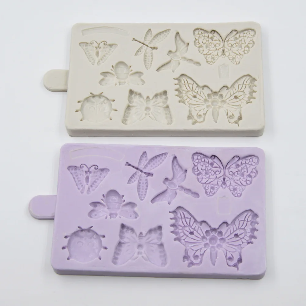 

Новая бабочка пчела Стрекоза насекомое помадка торт Силиконовая Форма День рождения Свадебное Украшение DIY для шоколада для выпечки Инстру...