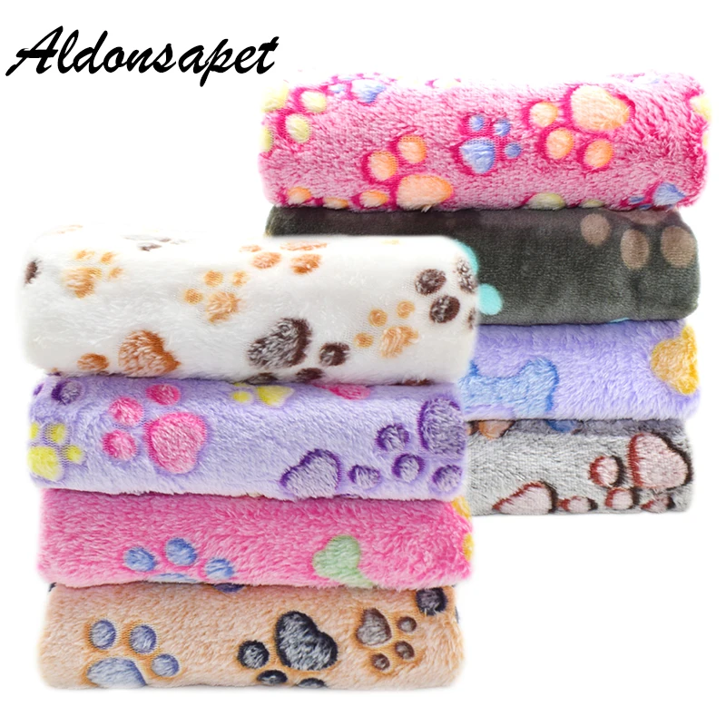 

Paw Print Cat Dog Bed Blanket Winter Warm Soft Fleece Dog Blanket Pet Cover Cushion Blanket For Small Medium Large Dog Mat