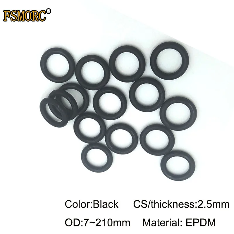 OD7mm ~ 210mm * 2 5mm Толщина/CS черный EPDM o кольца кислота и щелочи сопротивление