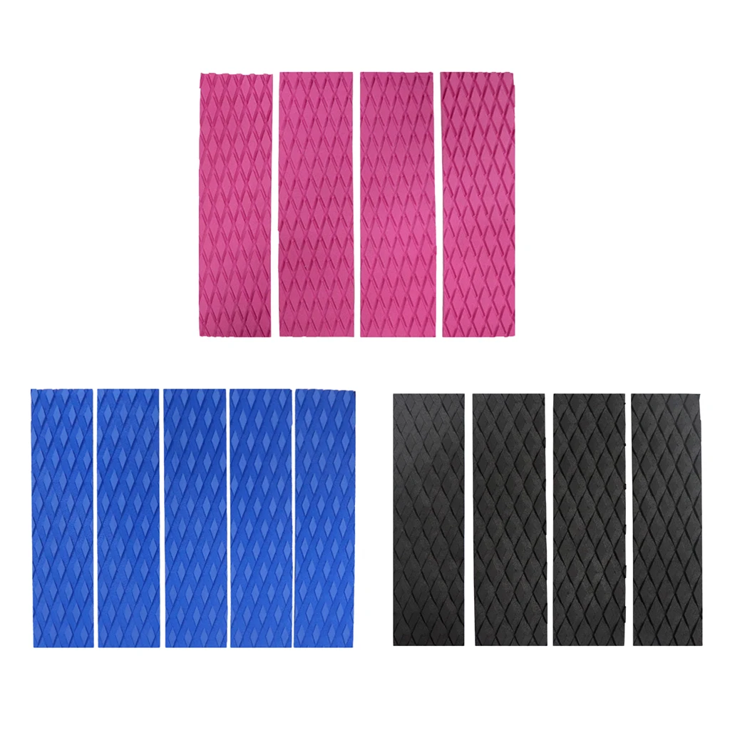 

4Pcs Non-Slip Surfboard Traction Pad Deck Grip Mat, EVA Sheet for Boat Kayak Skimboard Paddleboard Longboard