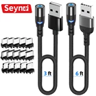 Магнитный кабель SeynLi Micro USB, Магнитный зарядный кабель для телефона, зарядный USB-кабель для Xiaomi, Iphone, кабель для быстрой зарядки, Шнур USB Type-C